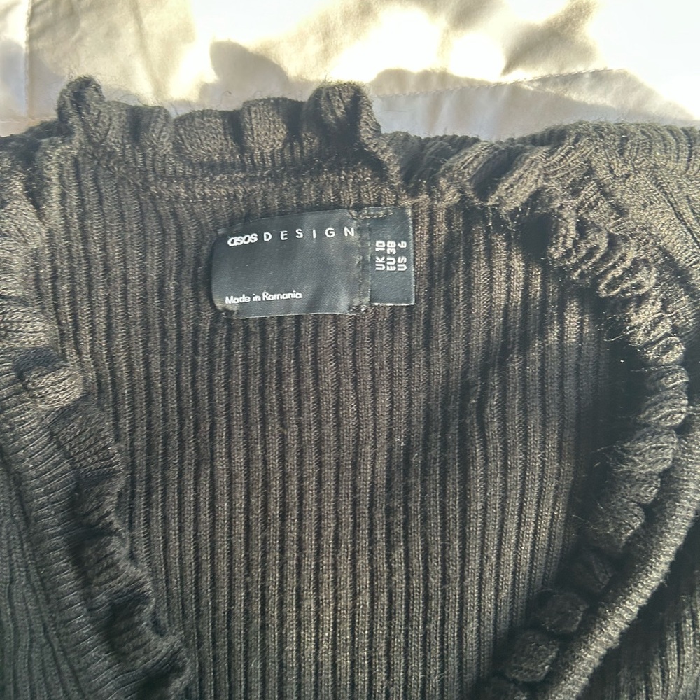 ASOS Black Ruffled Cardigan - Picture 3 of 10